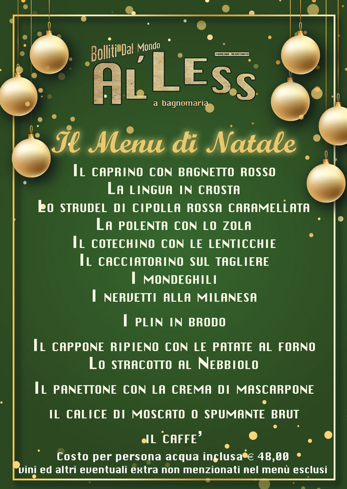 menu di Natale Al'less
